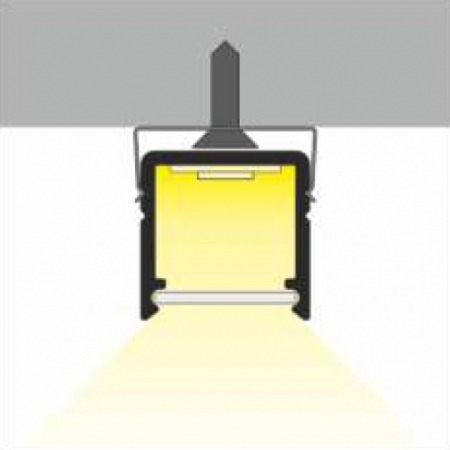 Profil LED aparent SMART 10, alb, lungime 2m, 12mm x 12mm + Dispersor Alb mat click [3]