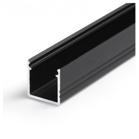 ILUMINAT - Profil LED aparent SMART 10, negru, lungime 2m, 12mm x 12mm + Dispersor negru click