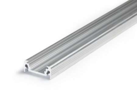 ILUMINAT - Profil LED aparent SURFACE 10, aluminiu neanodizat, lungime 2m, 20mm x 8mm + Dispersor alb mat click