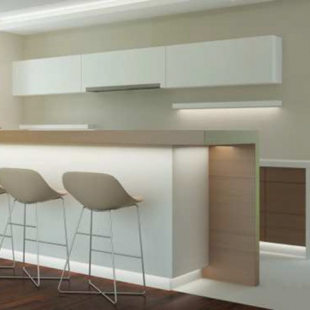 Profil LED aparent SURFACE 10, aluminiu neanodizat, lungime 2m, 20mm x 8mm + Dispersor alb mat click [5]