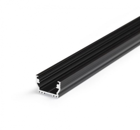ILUMINAT - Profil LED aparent UNI 12, negru, lungime 2m, 17,8mm x 10,8mm + Dispersor negru click