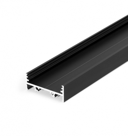 SURSE ILUMINAT - Profil LED aparent VARIO 30-01, negru, lungime 2m, 33,4mm x 12,8mm + Dispersor negru click