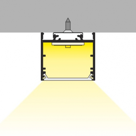 Profil LED aparent VARIO 30-02, aluminiu neanodizat, lungime 2m, 33,4mm x 29,6mm + Dispersor alb mat click [3]