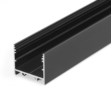 SURSE ILUMINAT - Profil LED aparent VARIO 30-02, negru, lungime 2m, 33,4mm x 29,6mm + Dispersor alb mat click