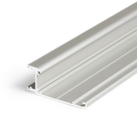 SURSE ILUMINAT - Profil LED aparent WALLE 12, Aluminiu anodizat, lungime 2m, 23mm x 55mm + Dispersor alb semirotund click