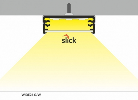Profil LED aparent WIDE 24, alb, lungime 2m, 32mm x 11mm [3]