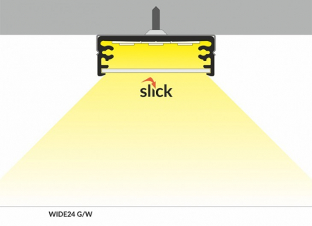 Profil LED aparent WIDE 24, aluminiu anodizat, lungime 2m, 32mm x 11mm [3]