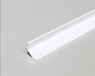 SURSE ILUMINAT - Profil LED de colț CABI 12, alb, lungime 2m, 16,5mm x 16,5mm + Dispersor alb semirotund click
