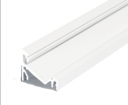 ILUMINAT - Profil LED de colț CORNER 14, alb, lungime 2m, 24mm x 19,4mm + Dispersor alb mat click