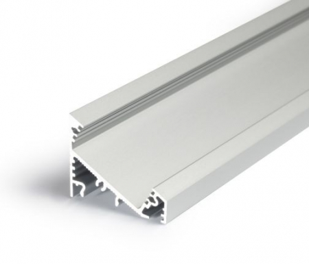 SURSE ILUMINAT - Profil LED de colț CORNER 14, aluminiu anodizat, lungime 2m, 24mm x 19,4mm + Dispersor alb mat click