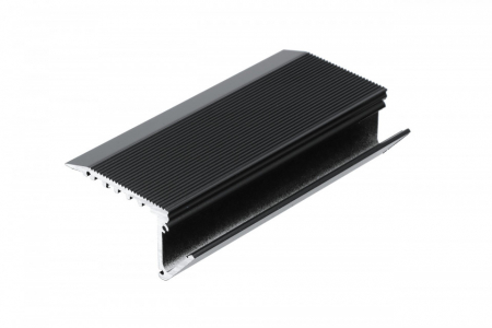 Speciale - Profil LED de trepte UP-BOLD12, negru, lungime 2m, 58,9mm x 27,5mm + Dispersor alb mat