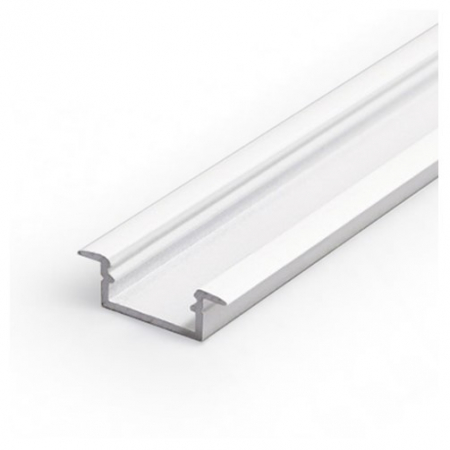Incastrate - Profil LED încastrat BEGTIN 12, alb, lungime 2m, 21,3mm x 6,6mm + Dispersor alb mat click