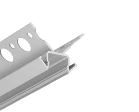 Profil LED încastrat de colț UNI-TILE12 270deg C PLUS, aluminiu anodizat, lungime 2m, 36,6mm x 36,6mm + Dispersor alb mat click [1]