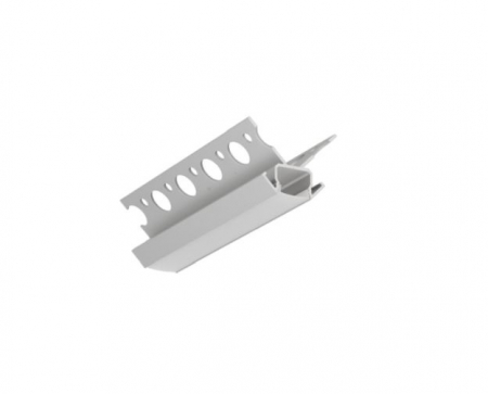 SURSE ILUMINAT - Profil LED încastrat de colț UNI-TILE12 270deg C PLUS, aluminiu anodizat, lungime 2m, 36,6mm x 36,6mm + Dispersor alb mat click