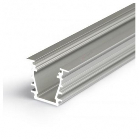 SURSE ILUMINAT - Profil LED încastrat DEEP 10, aluminiu anodizat, lungime 2m, 19mm x 23,4mm + Dispersor alb mat click