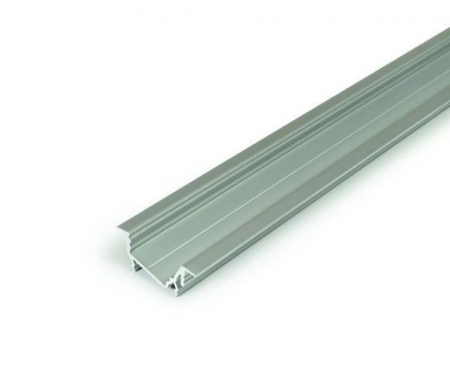 Incastrate - Profil LED încastrat DIAGONAL 14, aluminiu anodizat, lungime 2m, 30mm x 12,7mm + Dispersor alb mat click