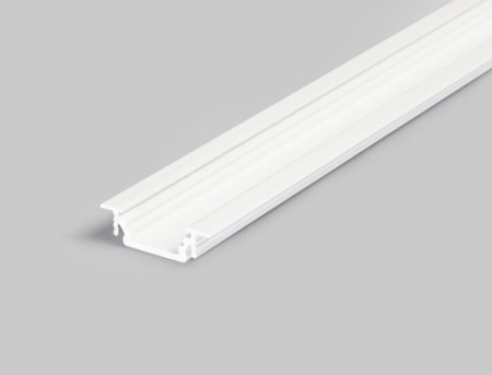Incastrate - Profil LED încastrat GROOVE10, alb, lungime 2m, 24mm x 7mm + Dispersor alb mat click