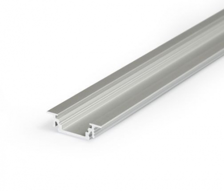 Incastrate - Profil LED încastrat GROOVE10, aluminiu anodizat, lungime 2m, 24mm x 7mm + Dispersor alb mat click