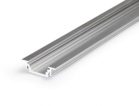 Incastrate - Profil LED încastrat GROOVE10, aluminiu neanodizat, lungime 2m, 24mm x 7mm + Dispersor alb mat click