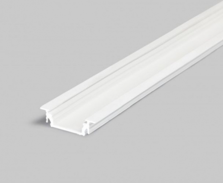 Incastrate - Profil LED încastrat GROOVE14, alb, lungime 2m, 28mm x 8mm + Dispersor alb mat click