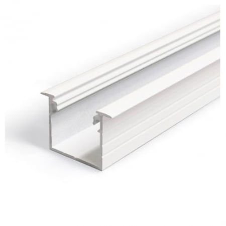 ILUMINAT - Profil LED încastrat LINEA IN 20, alb, lungime 2m, 30mm x 20,4mm + Dispersor alb mat click