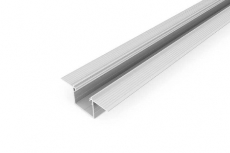 Incastrate - Profil LED încastrat LINEA-IN20 Trimless, aluminiu neanodizat, lungime 2m, 53,2mm x 20,6mm + Dispersor alb mat click