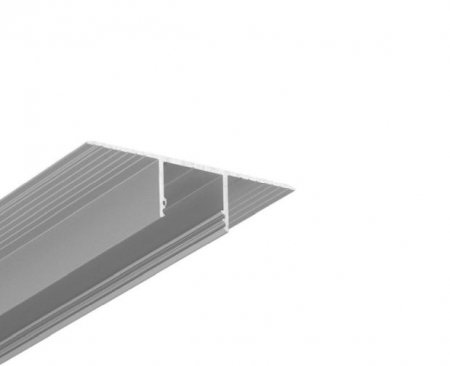 SURSE ILUMINAT - Profil LED încastrat PLANE14 IN, aluminiu anodizat, lungime 2m, 52mm x 14mm + Dispersor alb mat click