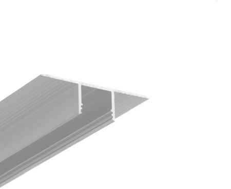 Incastrate - Profil LED încastrat PLANE14 IN, aluminiu neanodizat, lungime 2m, 52mm x 14mm + Dispersor alb mat click