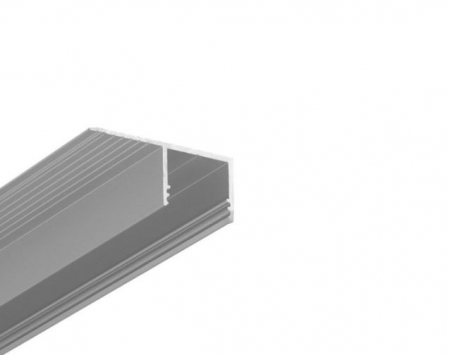 Incastrate - Profil LED încastrat PLANE14 SIDE, aluminiu anodizat, lungime 2m, 34,6mm x 14mm + Dispersor alb mat click