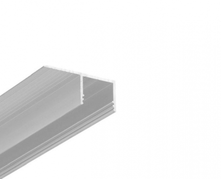 Incastrate - Profil LED încastrat PLANE14 SIDE, aluminiu neanodizat, lungime 2m, 34,6mm x 14mm + Dispersor alb mat click