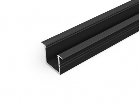 Incastrate - Profil LED încastrat SMART-IN16, negru, lungime 2m, 28mm x 18,6mm + Dispersor alb mat click