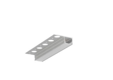 ILUMINAT - Profil LED încastrat UNI-TILE12 180deg C PLUS, aluminiu anodizat, lungime 2m, 33,5mm x 11,5mm + Dispersor alb mat click