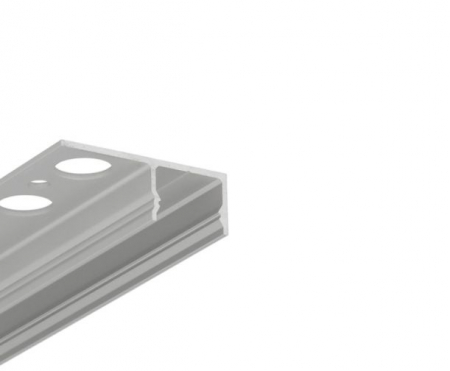 Profil LED încastrat UNI-TILE12 180deg C PLUS, aluminiu anodizat, lungime 2m, 33,5mm x 11,5mm + Dispersor alb mat click [1]