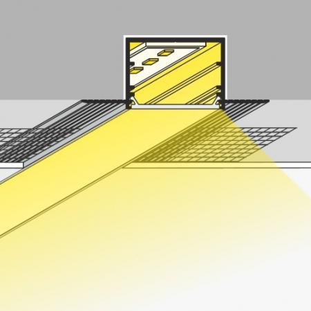 Profil LED încastrat VARIO 30-05, alb, lungime 2m, 24mm x 63,4mm + Dispersor alb mat click [3]