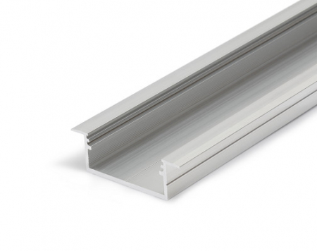 Incastrate - Profil LED încastrat VARIO 30-06, aluminiu neanodizat, lungime 2m, 44,4mm x 14mm + Dispersor alb mat click