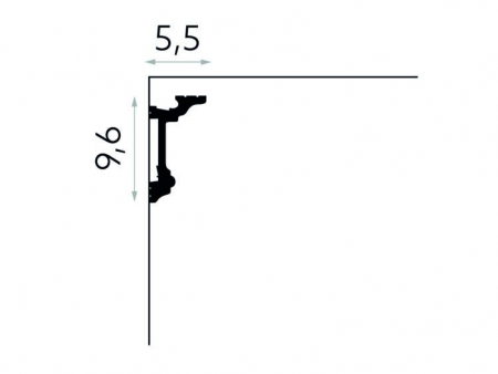 Profil LED Polimer Rigid Polyforce Mardom MD137 96x55x2000 mm [2]