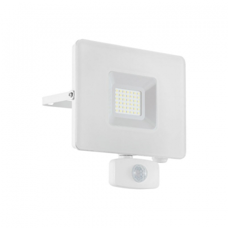 BLACK FRIDAY 2024 - Proiector exterior cu senzor EGLO FAEDO 33158, LED 30W 2750lm 5000k, Aluminiu/Alb