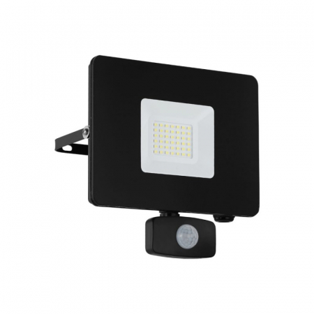 ILUMINAT INDUSTRIAL - Proiector exterior cu senzor EGLO FAEDO 97462, LED 30W 2750lm 5000k, Aluminiu/Negru