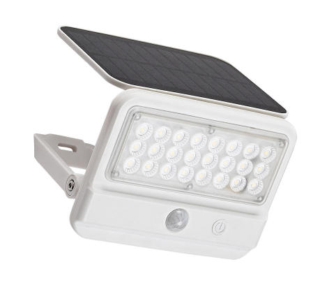 Proiector exterior solar Rabalux Flaxton LED 7W 700lm 4000K plastic white stil modern DC 3.7V IP54 77090 [1]