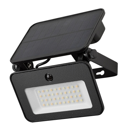 Proiector exterior solar Rabalux Tarcal LED 6W 1000lm 3000K, 4000K, 6500K plastic black stil modern DC 3.7V IP65 77159 [1]