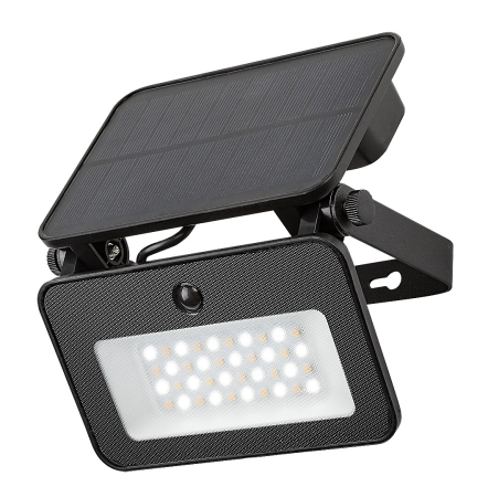 Proiectoare - Proiector exterior solar Rabalux Tarcal LED 6W 1000lm 3000K, 4000K, 6500K plastic black stil modern DC 3.7V IP65 77159