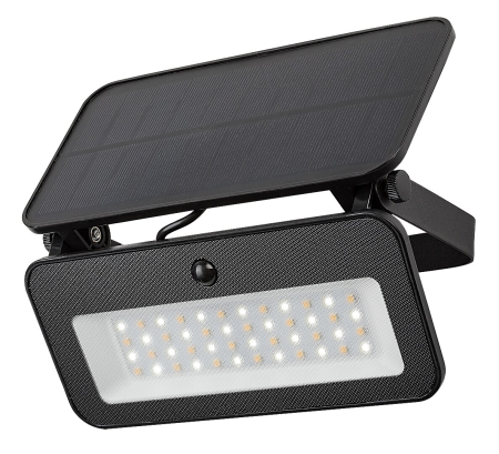 Proiectoare - Proiector exterior solar Rabalux Tarcal LED 8W 1200lm 3000K, 4000K, 6500K plastic black stil modern DC 3.7V IP65 77160