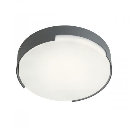 ILUMINAT EXTERIOR - R90005 Plafoniera REDO SKOR LED 17W 1020lm 3000K IP54 Aluminiu turnat dark grey CRI 80