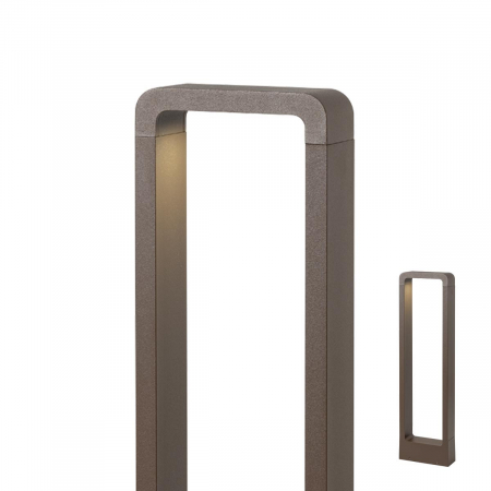 ILUMINAT EXTERIOR - R90014 Stalpisor REDO RADEON LED 9W 716lm 3000K IP54 Aluminiu turnat dark brown CRI 85