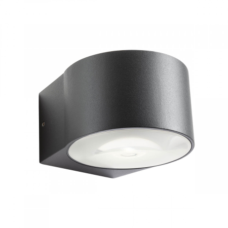 BLACK FRIDAY 2024 - R90061 Aplica REDO LOG LED 6W 570lm 3000K IP65 Aluminiu turnat Dark grey CRI 80