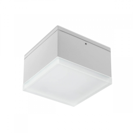 R90108 Plafoniera REDO AKRON LED 9W 700lm 3000K IP54 Aluminiu turnat matt white-square CRI 80