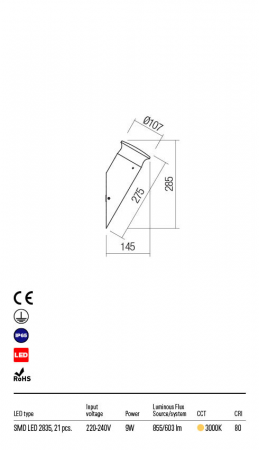 R90171 Aplica REDO ALGON LED 6W 190lm RGB+WW TUYA IP65 Aluminiu turnat dark grey CRI 80 [1]