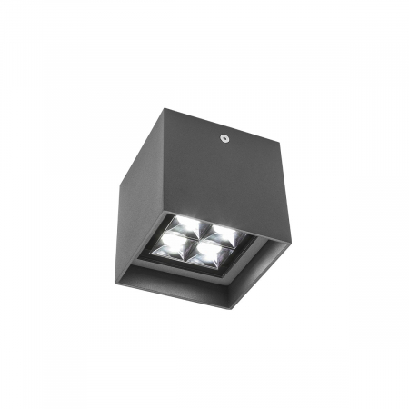BLACK FRIDAY 2024 - R90229 Plafoniera REDO HUB LED 9W 605lm 3000K IP54 Aluminiu Turnat Dark Gray Optics 38° CRI 80