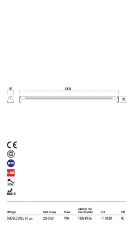 R90242 Miniproiector  TACK LED 15W 975lm 3000K IP65 Aluminiu turnat DARK GREY CRI 80 [1]