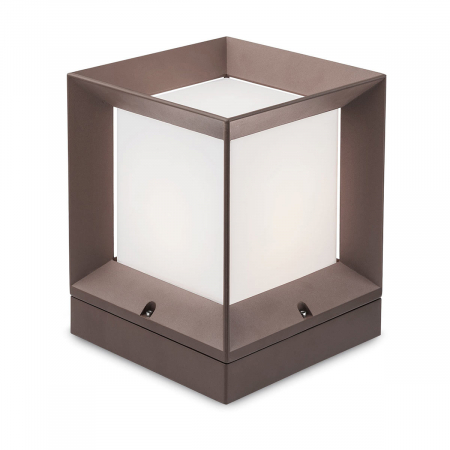 ILUMINAT EXTERIOR - R9171 Stalpisor REDO LANDMARK E27 1 x 23W IP54 Aluminiu turnat DARK BROWN